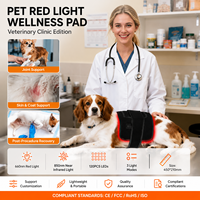 Thérapie par lumière rouge pour animaux de compagnie, portable, pour chiens et chats, 120 LED, certifiée CE FCC ROSH, soulagement de la douleur, corps, pattes, tête