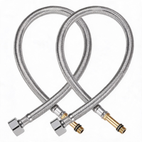 Tuyau flexible tressé en acier inoxydable 304 EPDM pour l'évier de cuisine et la salle de bain, alimentation en eau froide et chaude