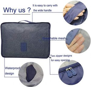 6 Pcs Polyester Compression Luggage Organizers Bag for Travel Personal Packing Cubes Wholesale Travel Bag Organizer <b>Sets</b> - Product Image 5