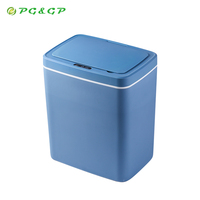 Poubelle automatique sans contact à capteur de mouvement pour salle de bain, petite, 14 litres