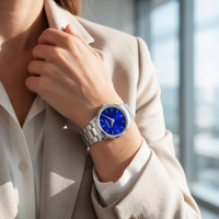 Montre à quartz de luxe pour femme, cadran élégant, bracelet en acier inoxydable, étanche, mode or, argent, or rose