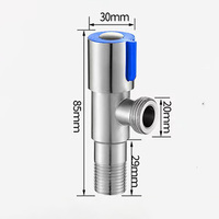 Vanne d'angle de toilette moderne en acier inoxydable 304 de haute qualité HLK pour le contrôle de l'eau chaude froide Installation facile Entrée de chauffe-eau