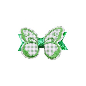 Venta al por Mayor de Pinzas para el Cabello con Forma de Mariposa para Niñas, Accesorios para el Cabello con Diseño de Insectos de Dibujos Animados, Pinzas de Tela con Brillantina - Product Image 2