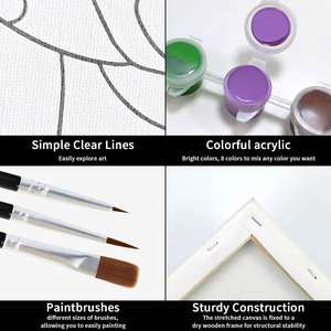 Lienzo y Caballete de Pintura para Niños, Diseño de Mujer Africana, Mini Lienzo para Pintar por Números, Regalo para Niños - Product Image 5