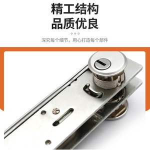 Serrure de porte Kaishengxi à loquet plat encadré avec clé, en alliage d'aluminium, pour usage sur porte - Product Image 3