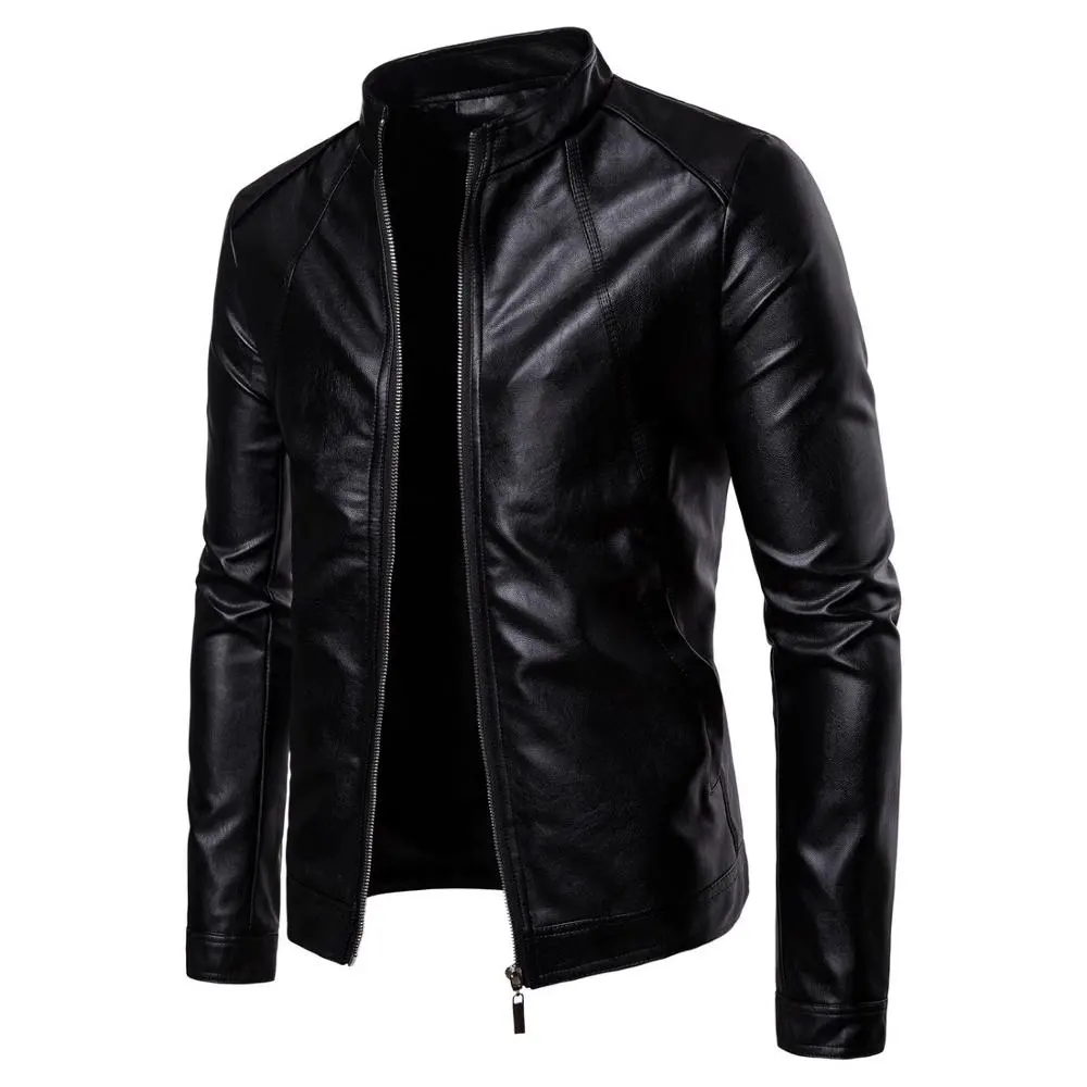 Custom Italian Fashion Designs Boys Classic Biker Jacket Motorcycle PU Leather Jacket For Mens Blazer Slim Fit Leather Coat