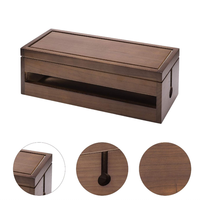Boîte de gestion des câbles au design moderne, organisateur de câbles en bois pour bureau à domicile