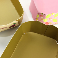 Barquette en papier kraft jetable pour fruits et légumes de supermarché, présentoir empilable pour l'emballage de produits frais en vente au détail