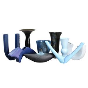 Vase en céramique de style japonais Ikebana, plateau à fleurs, Kenzan, ustensiles pour arrangement floral, fleurs autoportantes, dessin à la main, décoration - Product Image 1