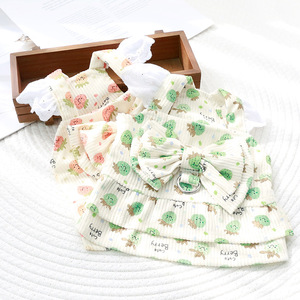 Vestido de Pana para Mascotas con Botón de Tracción, Falda de Princesa para Perros, Gatos, Teddy, Bichón, Primavera-Verano - Product Image 2