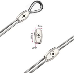 3 mét thép không gỉ đôi thùng ferrule Uốn Tóc bồng Vòng tay áo hợp kim Wire Rope kẹp & Clip carton và hộp đóng gói - Product Image 3