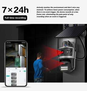 ระบบรักษาความปลอดภัยพลังงานแสงอาทิตย์8MP AOV กล้องวงจรปิดบันทึก24ชั่วโมง360 PTZ พร้อมการตรวจจับการเคลื่อนไหวเครือข่าย4G ความละเอียด4K เซ็นเซอร์ CMOS - Product Image 2