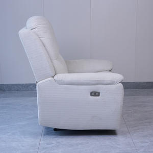 Canapé inclinable électrique en cuir véritable, meubles de salon et de chambre à coucher modernes italiens, en vente - Product Image 6