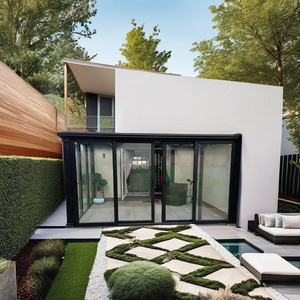 Pergola moderne à toit plat en verre, extension de véranda, cadre en aluminium à visibilité minimale pour villa, patio, <span class=keywords><strong>jardin</strong></span> - Product Image 3