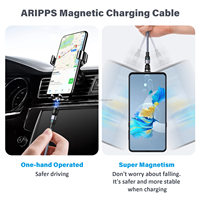 Chargeur magnétique rotatif à 540 degrés 3A à charge ultra-rapide et câble tressé en nylon, ensemble adapté à tous les types de téléphones – Vente Flash