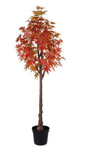 Grand <span class=keywords><strong>arbre</strong></span> d'érable artificiel <span class=keywords><strong>rouge</strong></span> décoratif d'extérieur, fleurs en soie, 3,5 m, avec support en fibre de verre - Product Image 5