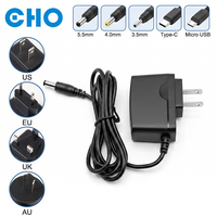 Adaptateur secteur 5V 1A AC DC 5W avec prise EU certifié CE FCC pour bande LED, CCTV, routeur