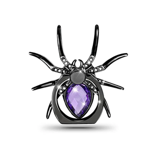 ที่ยึดแหวนนิ้วสำหรับโทรศัพท์มือถือลายแมงมุมโลหะติดเพชรหรูหราอเนกประสงค์ - Product Image 2