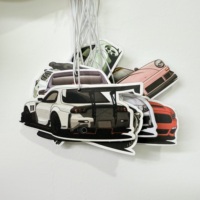 Désodorisant de voiture suspendu en forme de voiture, personnalisé, à faible quantité minimale de commande (OEM), très vendu, avec différentes fragrances