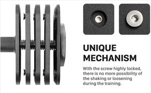 Square Adjustable <b>Dumbbell</b> Set with Quick-Lock Insert System Home Gym Weight Training Equipment Barbell and Kettle Bell Set - Product Image 4
