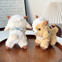 Porte-clés en peluche mouton dessin animé, jouet pour enfants de 5 à 7 ans