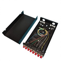 8 Core FC Simplex Fiber Patch Panel Compact Metal Optical Termination Box Indoor Wall-Mount Wired LAN 1 Year Warranty