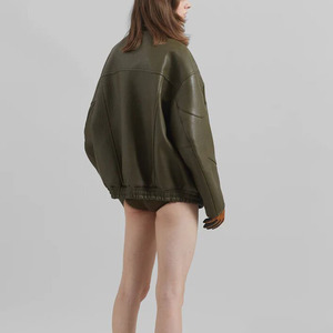 <span class=keywords><strong>Chaqueta</strong></span> de cuero sintético oversize <span class=keywords><strong>para</strong></span> <span class=keywords><strong>mujer</strong></span>, <span class=keywords><strong>con</strong></span> cremallera, estilo motociclista, a la moda, <span class=keywords><strong>para</strong></span> otoño e invierno, OEM - Product Image 3