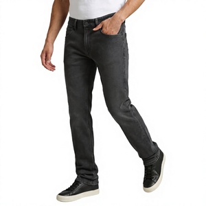 Jeans bleus pour hommes haut de gamme sur mesure OEM, coupe droite ample, nouvelle collection 2025, vente en gros, logo personnalisé, directement de l'usine, haute qualité - Product Image 1
