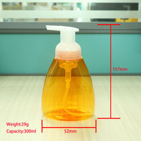 Bouteille à pompe moussante en plastique PET de 300ml 500ml Bouteille de savon pour les mains Bouteille distributeur de savon avec pompe