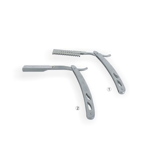 Rasoir droit en acier inoxydable pour hommes, rasoir <span class=keywords><strong>de</strong></span> qualité professionnelle, à bord droit, 2019 - Product Image 1