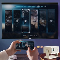 Proyector de Cine en Casa LED LCD Portátil Mini de 400 ANSI con Sistema Android 14, WiFi 5G y 1080P, Gran Venta en Rakuten Japón