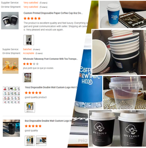 Vasos Desechables Personalizados de 8oz/10oz/12oz para Bebidas Calientes, Vasos de Papel de Doble Pared para Café con Tapas y Fundas - Product Image 3