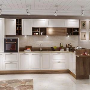 High Gloss Finish Fireproof Wood <b>Furniture</b> Modular <b>Kitchen</b> Cabinet - Product Image 4