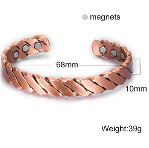 Braccialetto magnetico dei pesi massimi in rame puro per il recupero degli uomini e il sollievo dal dolore-per l'artrite e il Golf - Product Image 6