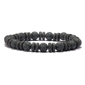 Wholesale Classic Lava Stone Beaded <b>Bangle</b> Trendy Colorful Stone Woven Bracelet <b>for</b> Party Anniversary - Product Image 3
