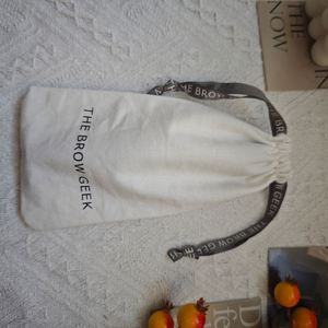 Wholesale Cotton <b>Drawstring</b> <b>Bags</b> Size 10*20 cm Packaging Pouch Storage Custom Logo Printed Cotton <b>Makeup</b> <b>Bag</b> Dust <b>Bag</b> - Product Image 3