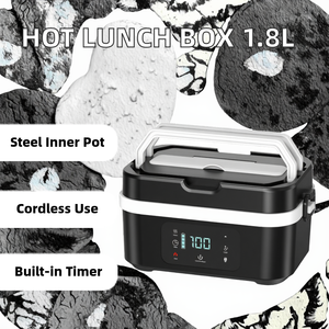 Popularly Sold Private Model Electric Lunch Box 1.8L Capacity Stainless Steel Inner Pot Battery Powered Portable Car <b>Outdoor</b> Use - Product Image 3