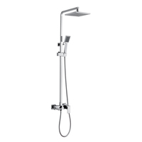 Robinet de douche mural moderne pour salle de bain eau chaude et froide robinet de douche de bain coulissant en laiton chromé