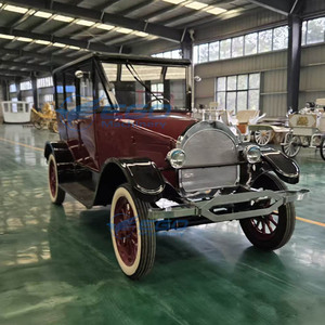 Voiture électrique classique rétro bordeaux vintage / Esthétique nostalgique élégante / Écologique et stable, fabrication soignée - Product Image 6