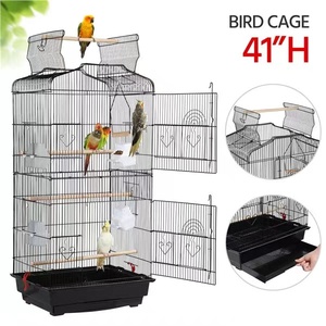 Hot Koop <span class=keywords><strong>Made</strong></span> In <span class=keywords><strong>China</strong></span> Populaire Outdoor Volière Grote Zwarte Kleur Papegaai Fokken Grote Kooi Vogelkooien - Product Image 3