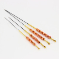 4 pièces/sac Aiguilles de feu de qualité supérieure LuoYaShanChuan Classe II Outil de médecine traditionnelle chinoise avec poignée en spirale antidérapante pour le corps