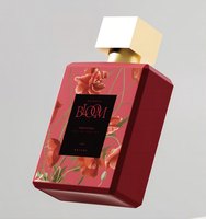 Flacon de parfum de luxe personnalisé, flacon de parfum en verre coloré 100ml 50ml, flacon de parfum plat de designer, flacon de parfum arabe, flacon pulvérisateur