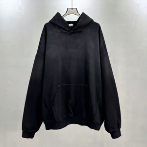 เสื้อฮู้ดดี้สตรีทแวร์สไตล์ Y2K แบบทำสีซีด 320gsm สำหรับผู้ชาย ผ้าฟลีซหนานุ่ม ซักย้อมสีแบบวินเทจ ทรงโอเวอร์ไซส์ สำหรับฤดูหนาว ผ้าฝ้าย 100% - Product Image 5