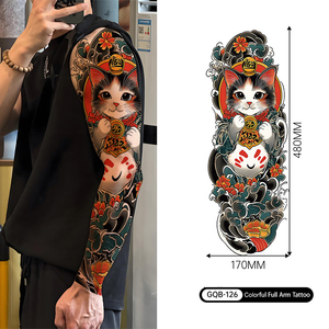 Tùy Chỉnh Không Độc Hại Lâu Dài Người Đàn Ông Phụ Nữ Chất Lượng Hàng Đầu Tạm Thời Không Thấm Nước Đầy Màu Sắc Không Thấm Nước Đầy Đủ Cánh Tay Hình Xăm Dán - Product Image 3