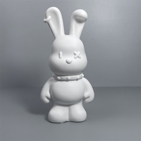 Figurine d'ours en vinyle personnalisable, statue graffiti DIY, sculpture d'ours fluide en résine de 52 cm pour l'artisanat et les décorations sur le thème de l'anime