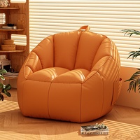 Fauteuil paresseux en forme de pouf, inclinable et convertible en lit, en coton et lin, sans cadre, coussin de siège tatami, pour chambre à coucher, balcon, usage décontracté