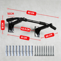 Barre de traction murale en acier pour salle de sport à domicile, portable, multi-prises, écologique, antidérapante, couleur personnalisée