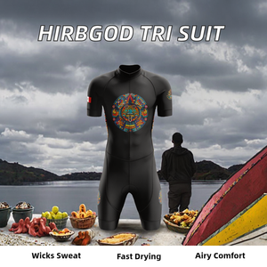 Ciclismo Hombres Elite Aerosuit Sudor-Wicking Secado rápido Transpirable 100% Poliéster Triatlón Productos México Patrón Swim-Bike-Run Set - Product Image 2