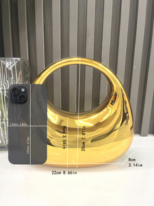 Nuove <span class=keywords><strong>borse</strong></span> e <span class=keywords><strong>borse</strong></span> da sera dorate <span class=keywords><strong>borse</strong></span> a tracolla firmate di lusso moon <span class=keywords><strong>bag</strong></span> per festa di nozze rotonde in acrilico lucente borsa pochette - Product Image 2