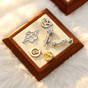 Zinc Alloy Custom Metal Logo <b>Tags</b> Customized Enamel Brand Labels Private Sewing <b>Name</b> Badges for Fashion Apparel Bags - Product Image 3